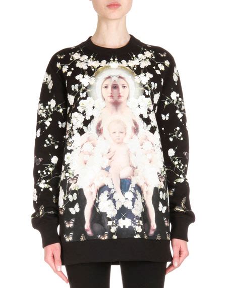 givenchy madonna babybreath|Givenchy Madonna with Baby's Breath Print Sweatshirt.